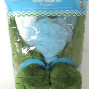 Deluxe 'Frogtastic Spa Slipper Set