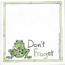 Froggy Sticky Notes Don't Froget
