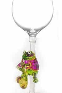 Frog Playing Saxaphone Wine Glass (Copy)