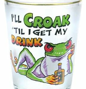 Standard Shape Printed Frog Shot Glass