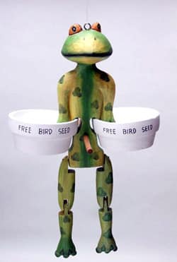Dangling Frog Bird Feeder