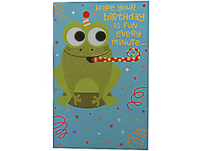 Jumbo Pop Up Frog Birthday Card