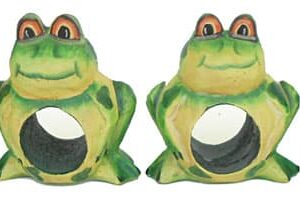 Handmade Wooden Frog Napkin Rings (Set of 4)
