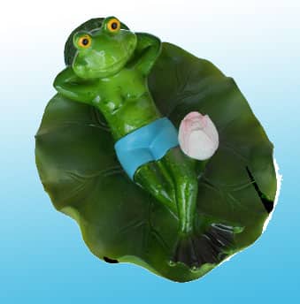 Floating Lily Pad With Frogs For Pool Or Pond Decoration - Set of 2 - Image 2