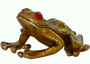 Florescent Green Frog Tinket Box
