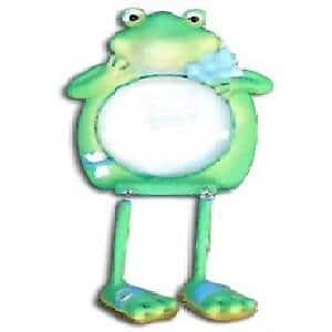 Blue And Green Shelf-Sitting Frog Picture Frame