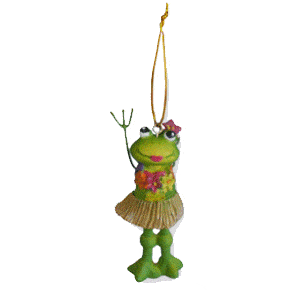 Luau Dancers FrogOrnaments