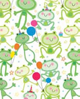 Birthday Frog Gift Wrapping Paper