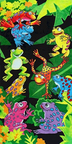 RAINFOREST FROG BEACH TOWEL