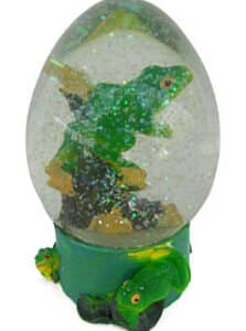 Water Globe Green Frog On Green Base
