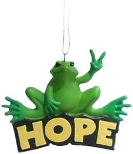 Peace Frog With Hope Ornament