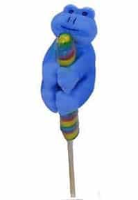purple frog lollipop plush