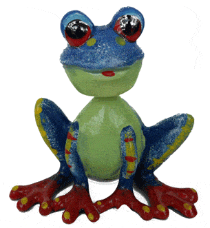 Bobble-Head Squatting Froggy