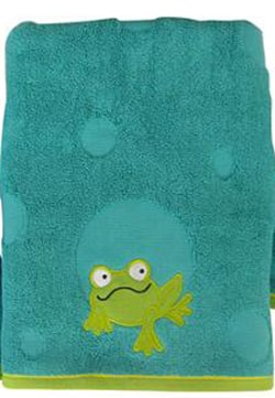 Peeking Frog Large Bath Towel
