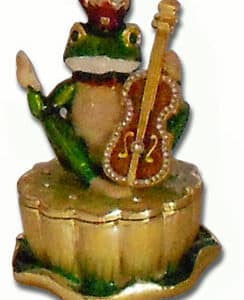 Crowned Frog With String Instrument