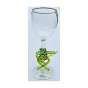 Frog Guitar Player Wine Glass
